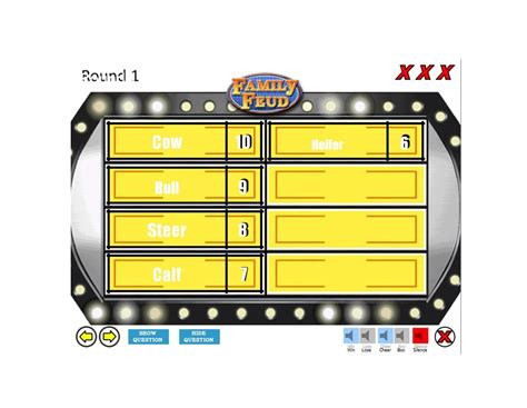 Family Feud Printable Template